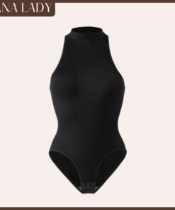 Áo Bodysuit Cổ Lọ Định Hình Cơ Thể Tạo Thắt Eo Tôn Dáng Chất Thun Gân Co Giãn SH03 13