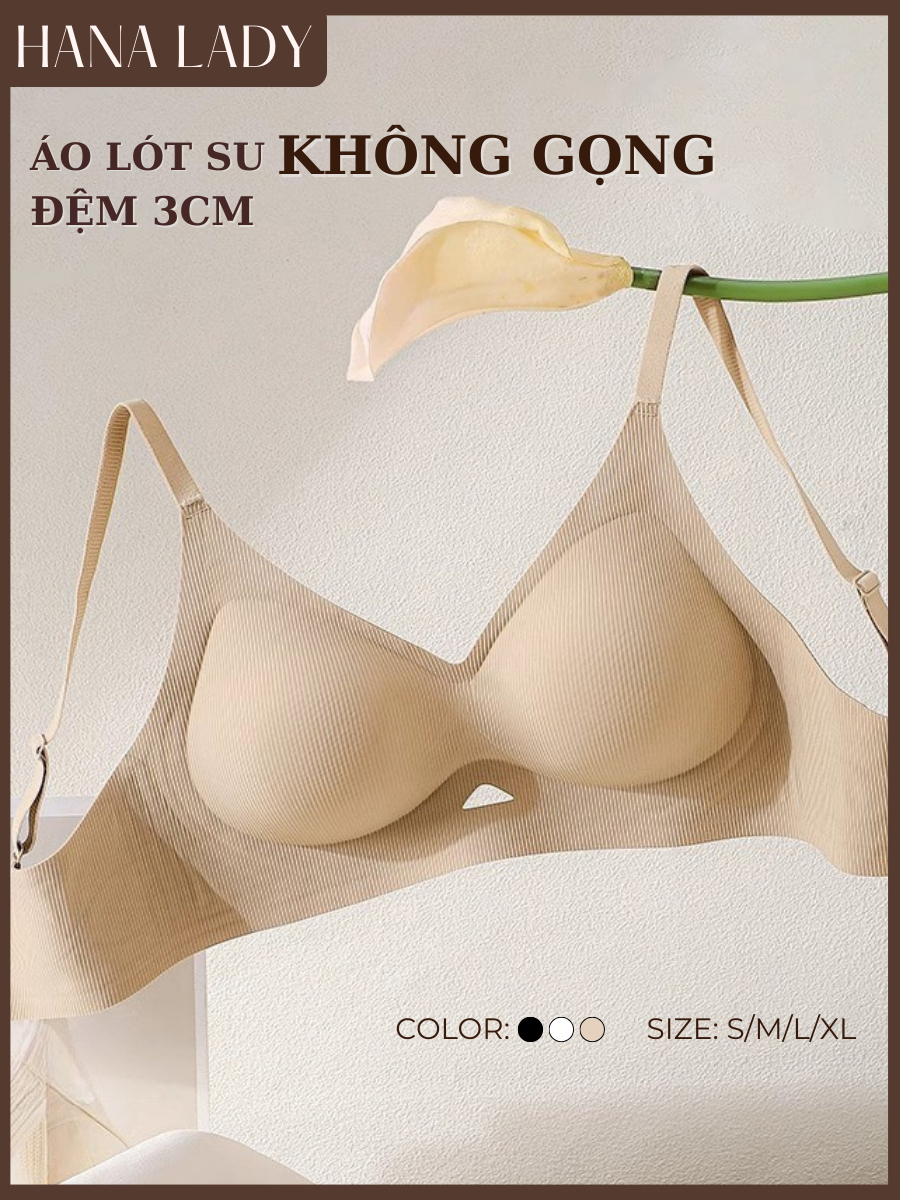主图-01 Áo Ngực Nữ - Áo Bra Su Mềm Mỏng Không Gọng Mút Dày 3CM Không Lộ Viền Gom Quả Chống Xệ AL032 2