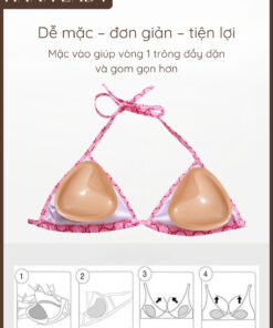 Miếng Dán Nâng Độn Vòng 1 Thiết Kế Tam Giác Keo 2 Mặt Dày 3CM, Miếng Lót Độn Tạo Rãnh V1 Tái Sử Dụng Nhiều Lần DT061 10