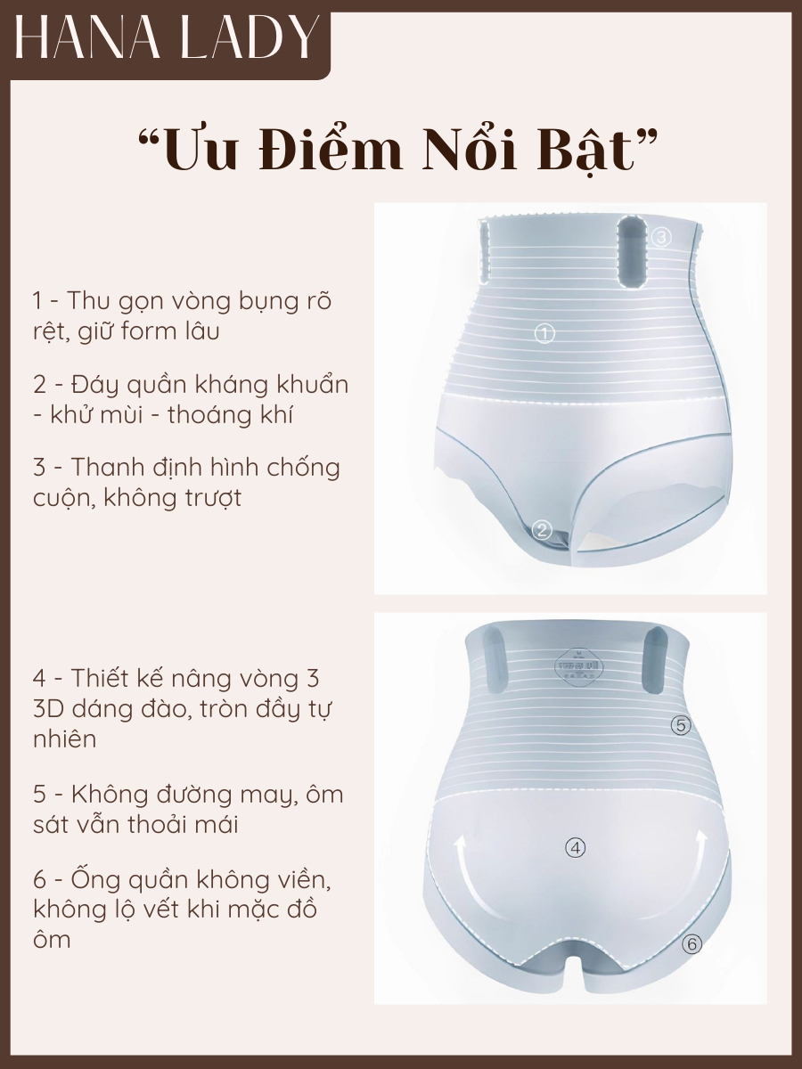 主图-02 Quần Lót Nữ Su Đúc Hỗ Trợ Gom Bụng Định Hình Eo, Quần Gen Nịt Bụng Ôm Sát Không Đường May Mỏng Nhẹ Thoáng Mát QL041 6