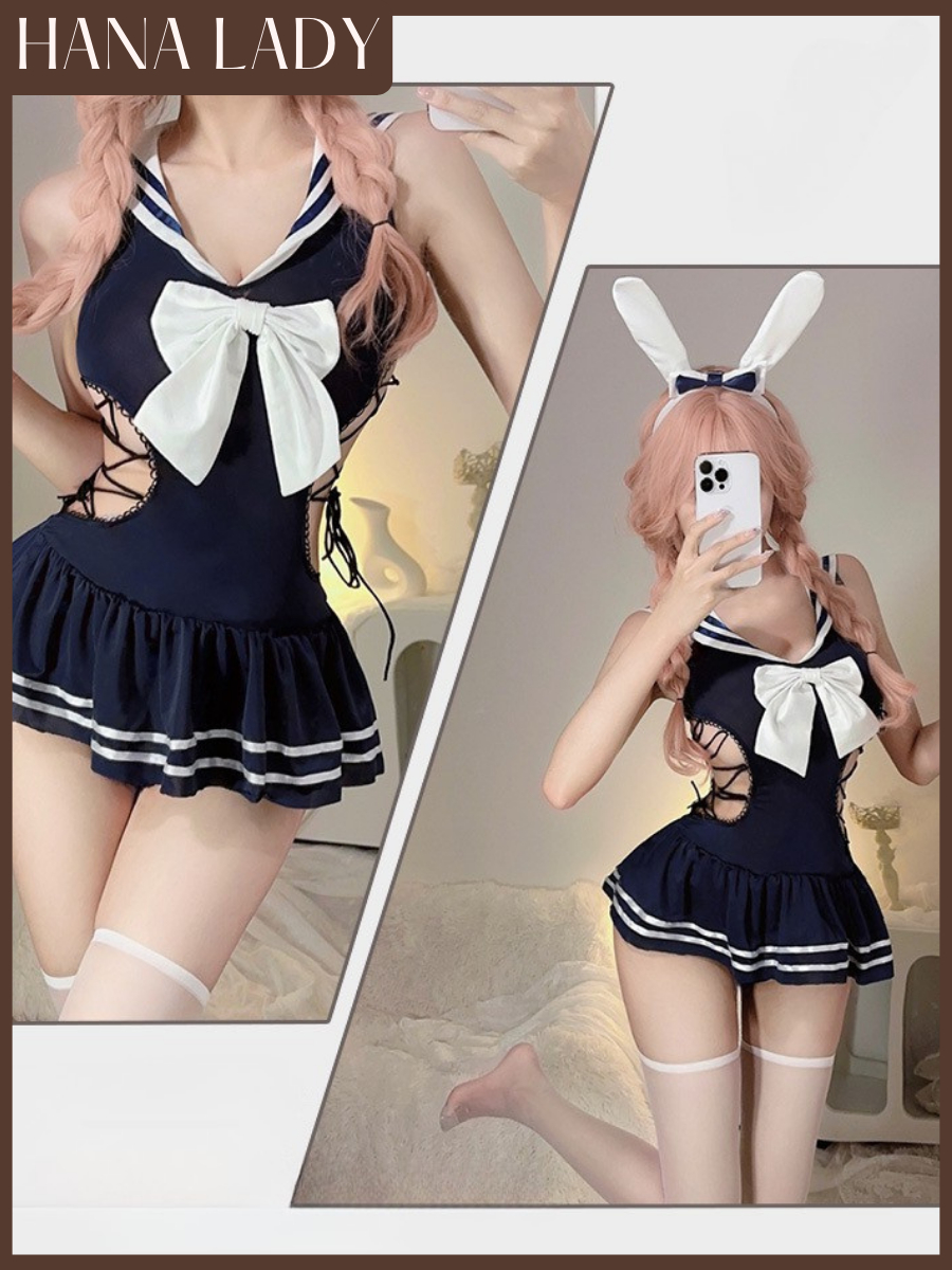 主图-02 Đồ Ngủ Cosplay Thủy Thủ - Set Bộ Ngủ Hóa Trang Nàng Thỏ Ngọc Đáng Yêu CP334 6