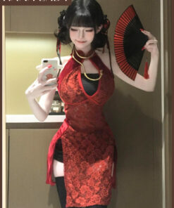 Đồ Ngủ Cosplay - Sườn Xám Trung Hoa Chất Ren Mềm Mịn Đan Dây Lưng CP337 9