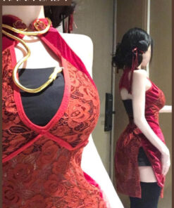 Đồ Ngủ Cosplay - Sườn Xám Trung Hoa Chất Ren Mềm Mịn Đan Dây Lưng CP337 8