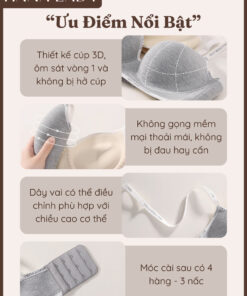 Áo Ngực Cotton Mút Độn 3cm Nâng Ngực Tạo Khe Không Gọng Mềm Mại Thoải Mái AL031 14