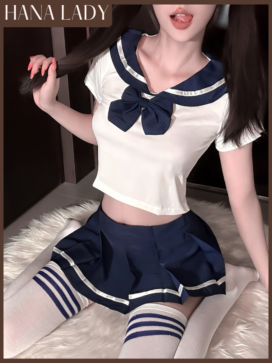 Đồ Ngủ CosPlay Nữ Sinh - Set Trang Phục Hóa Trang Thủy Thủ Dễ Thương CP336 10