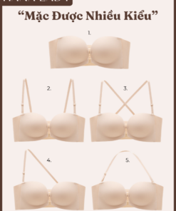 Áo Ngực Su Chống Tuột Không Dây Cài Trước Mút Dày 2CM - Áo Lót Cúp Ngang Kèm Dây Vai Nâng Độn Tạo Khe AL033 11