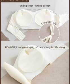 o Bra Nữ - Áo Lót Cup Ngang Không Gọng Nâng Vòng 1 Gom Quả Chống Xệ Mút Mỏng Nhẹ Thoáng Khí Kèm Dây AL034 11