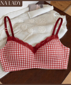 Áo Lót Nữ Không Gọng - Áo Bra Chất Su Thạch Thoáng Khí Họa Tiết Hoa Nhí Phối Ren Không Lộ Viền HanaLady - AL035 16