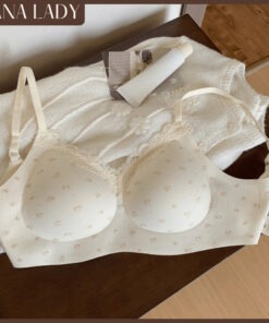 Áo Lót Nữ Không Gọng - Áo Bra Chất Su Thạch Thoáng Khí Họa Tiết Hoa Nhí Phối Ren Không Lộ Viền HanaLady - AL035 15