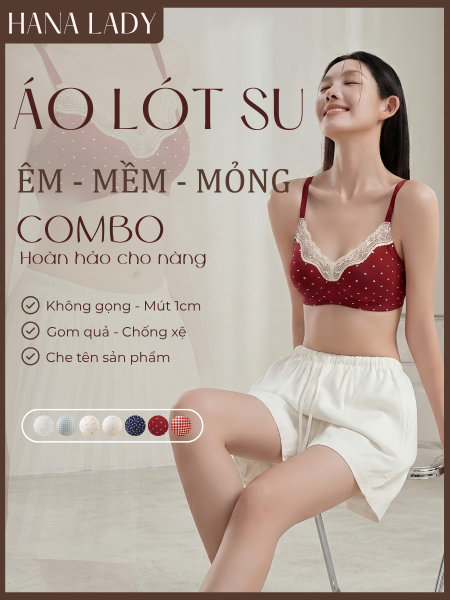 主图-02-主图-02 Áo Lót Su Thạch - Áo Bra Không Gọng Mềm Mại Thoáng Khí Nâng Tự Nhiên Họa Tiết Hoa Nhí Phối Ren HanaLady 3