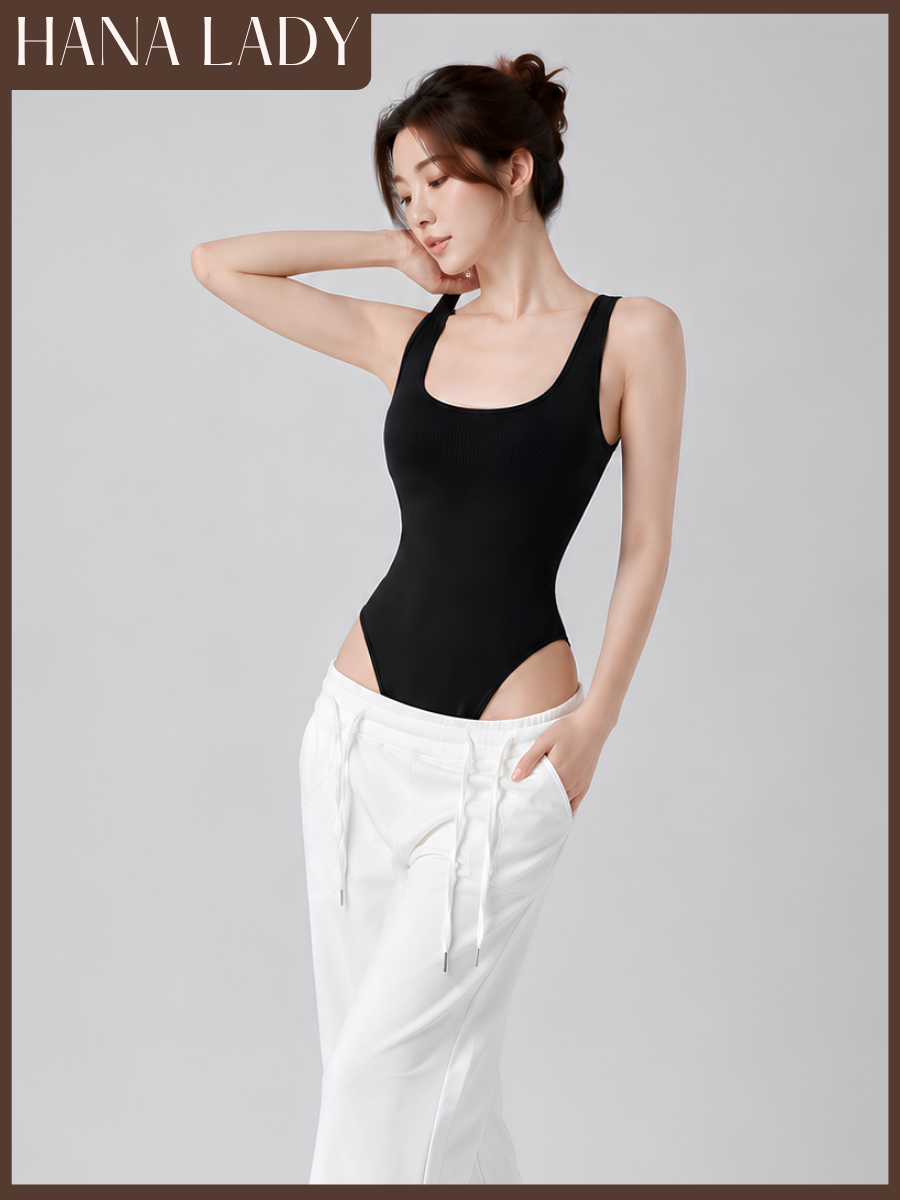 详情-08-详情-08 Bodysuit Định Hình HANA LADY Dệt Gân Co Giãn Tạo Thắt Eo, Cổ U Tôn Vòng 1 Có Cài Đáy Tiện Lợi - SH06 4