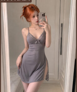 Đầm Ngủ Thun 2 Dây, Váy Ngủ Mặc Nhà Cotton Phối Viền Ren Xẻ Tà Tôn Dáng HanaLady - VN692 5 Đầm Ngủ Thun 2 Dây, Váy Ngủ Mặc Nhà Cotton Phối Viền Ren Xẻ Tà Tôn Dáng HanaLady - VN692 11