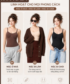 Bodysuit 2 Dây Gen Bụng Ôm Sát Tôn Dáng HanaLady - Jumpsuit Shapewear Nữ Co Giãn Thoáng Khí SH09 13