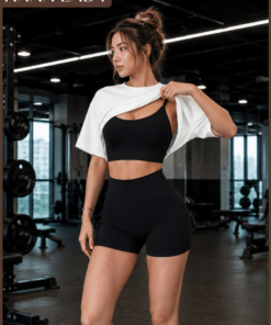 Quần Short Fitness Nữ, Quần Đùi Thể Thao Nữ Ôm Sát Tôn Dáng Co Giãn Mặc Gym Yoga Chạy Bộ HanaLady - QG05 12