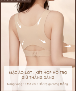 Áo Lót Chống Gù Lưng HANALADY, Áo Định Hình Không Gọng Cài Trước Nâng Đỡ Vòng 1, Đệm Mỏng Nhẹ Thoáng Khí AL037 13