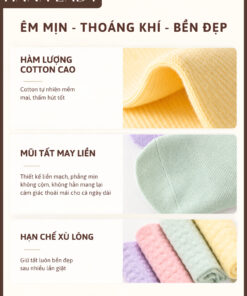 Tất Vớ Yoga Chống Trượt Cổ Thấp HANALADY, Tất Yoga Pilates Gym Chống Trơn Cotton Co Giãn Thoáng Khí TV065 12