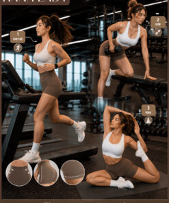 Quần Short Fitness Nữ, Quần Đùi Thể Thao Nữ Ôm Sát Tôn Dáng Co Giãn Mặc Gym Yoga Chạy Bộ HanaLady - QG05 10